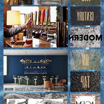 Mid-century modern pub sample board